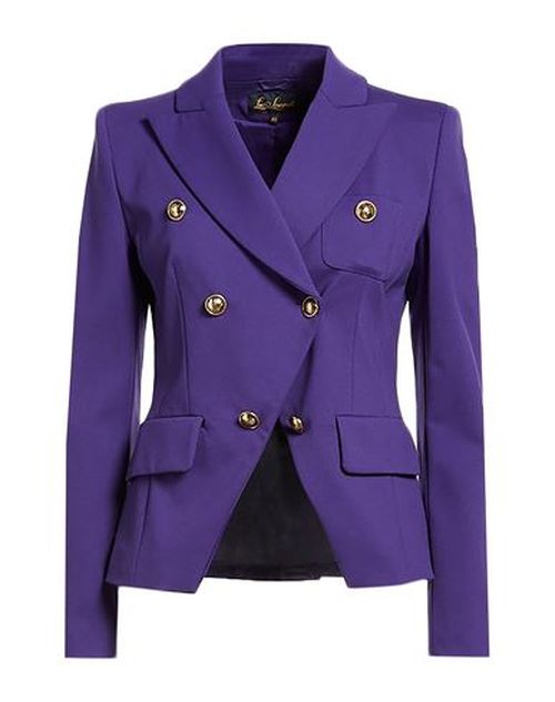 Woman Blazer Purple Size 10 Viscose, Polyamide, Elastane