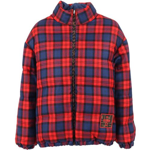 Fendi Jr Piumino rode Schotse ruit