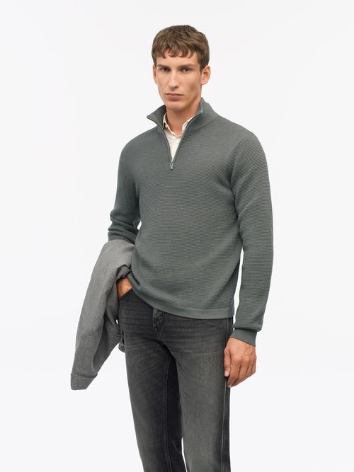 Travis Waffle-Stitch Half-Zip