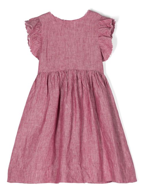 Sleeveless linen dress - Purple
