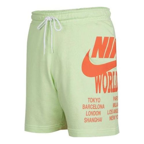 Nsw Ft Short Wtour Large Logo Printing Knit Sports Shorts Green