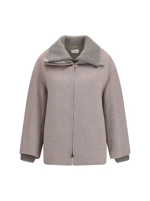 Merino Wool Double-Layer Quilted Jacket — Gray