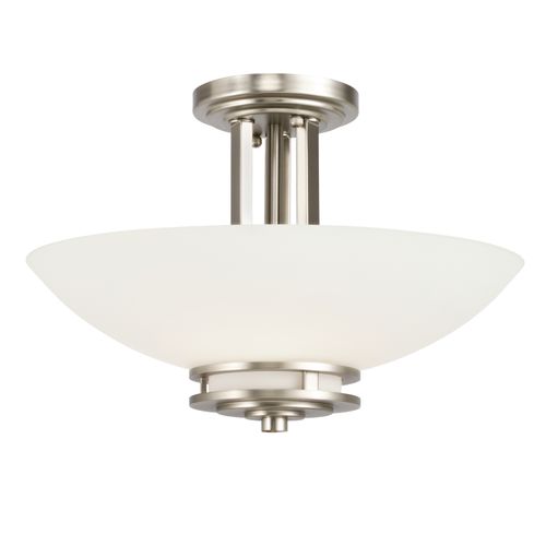 Hendrik 2-Light Semi-Flush in Brushed Nicke
