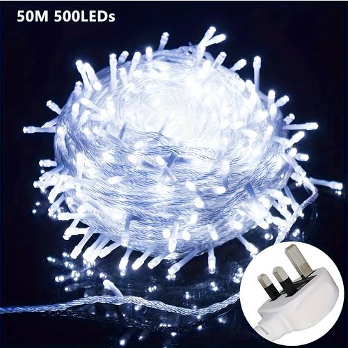 TEMU Fairy Lights, Christmas Decor Led Lamp With 8 , For Outdoor Indoor Window Wedding Garden Tree Decorations, Uk Plug, Local Warehouse, Warm White