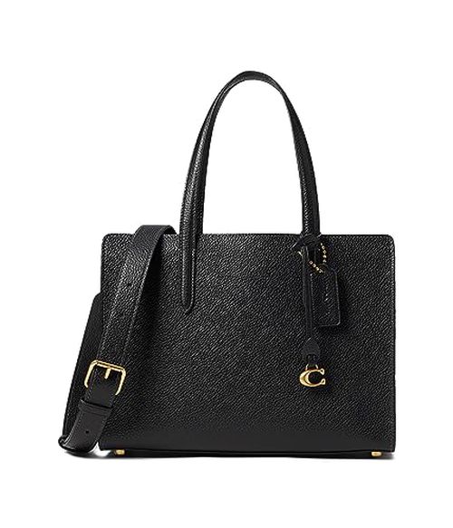 COACH Polished Pebble Leather Carter Carryall 28 Black One Size