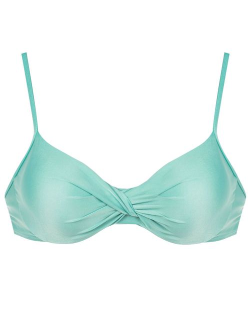 Cassis twist-detail bikini top - Blue