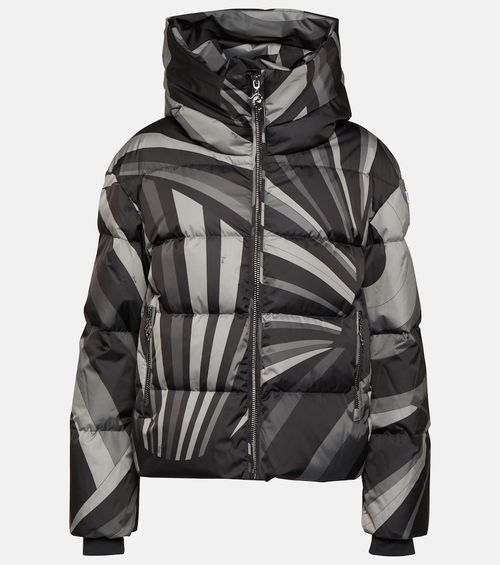 X Fusalp printed ski down jacket