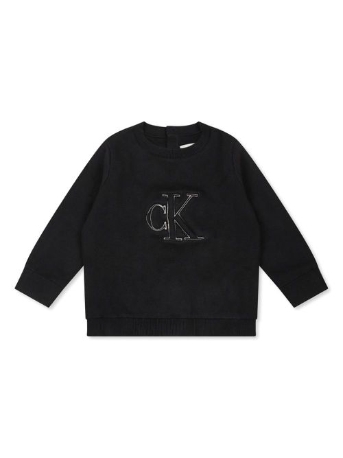 Logo-embroidered sweatshirt - Black