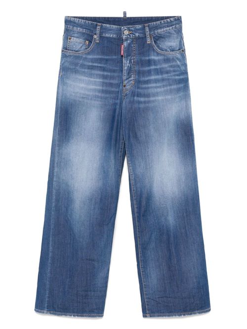 DSQUARED2 logo-embroidered jeans - Blue