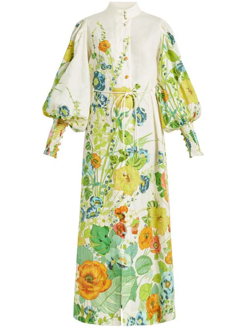 Floral-print dress - White