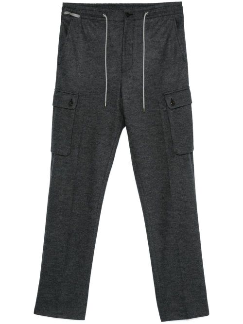 Check-pattern trousers - Grey