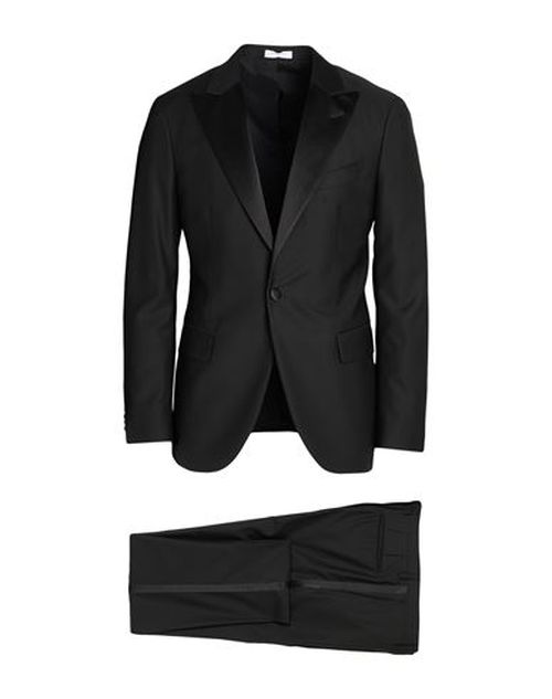 Man Suit Black Size 38 Virgin Wool, Elastane