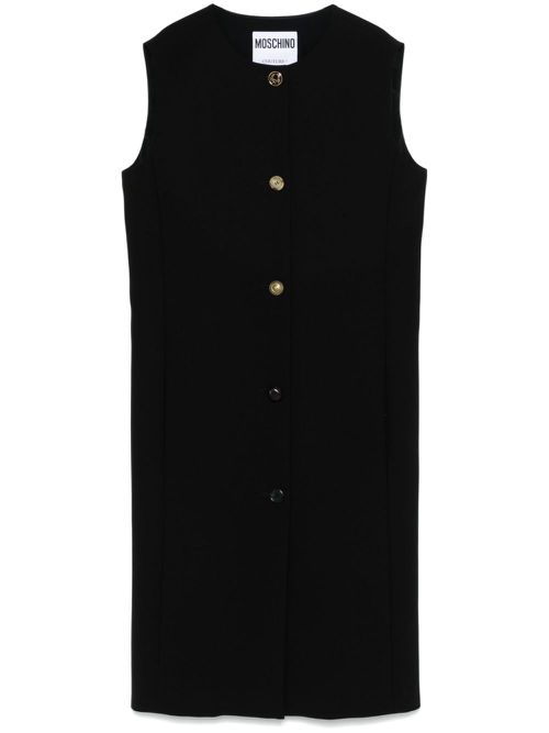 Crepe midi dress - Black