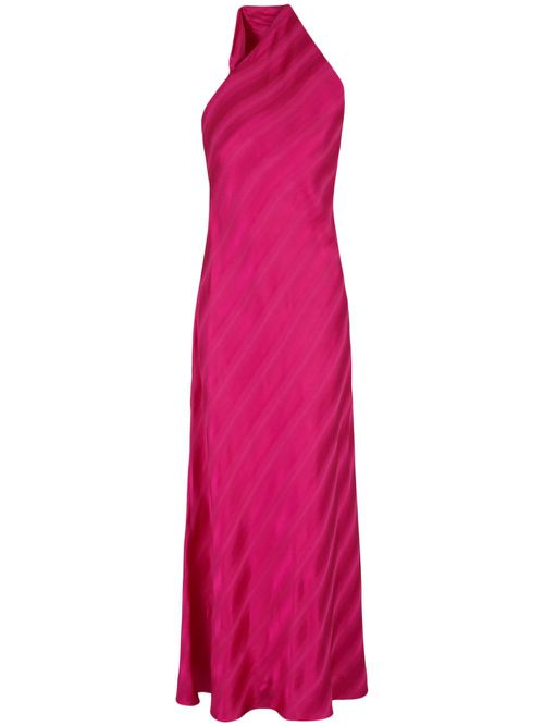 One-shoulder satin dress - Pink