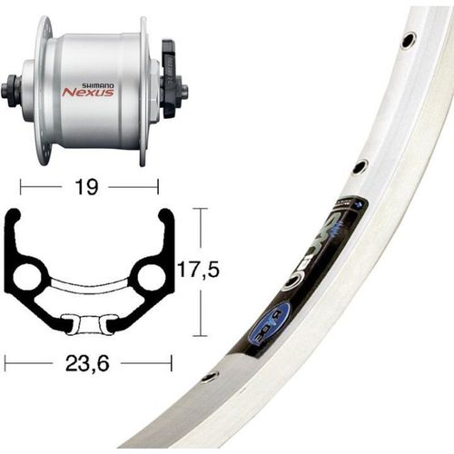 Front wheel Wiener DMOY-DYN.DH3N30 .QR 36T Rigida ZAC