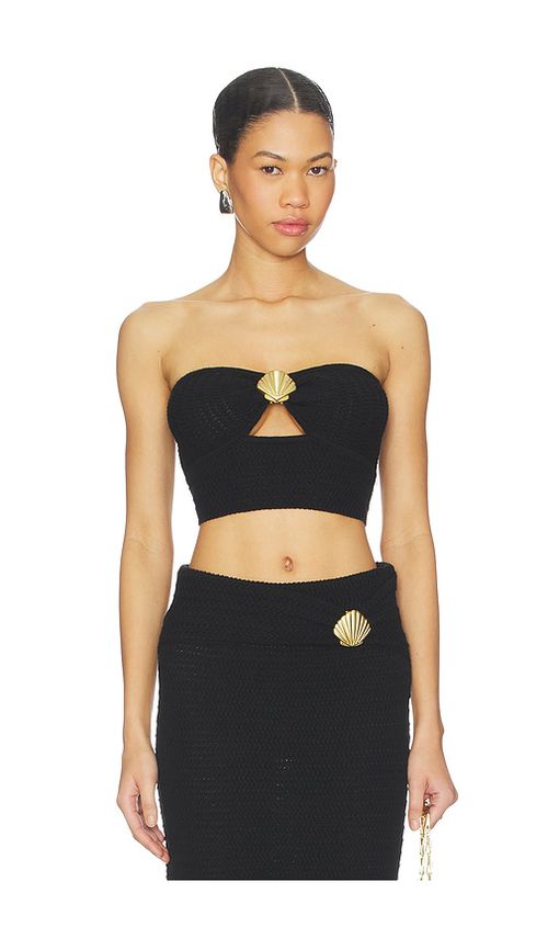 & Reckless Nala Crochet Top in Black. - M also in L, S, XL/1X
