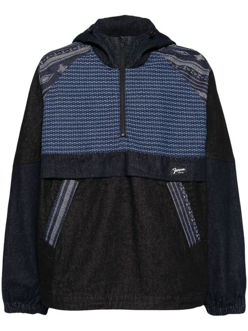 Half-zip denim jacket - Blue
