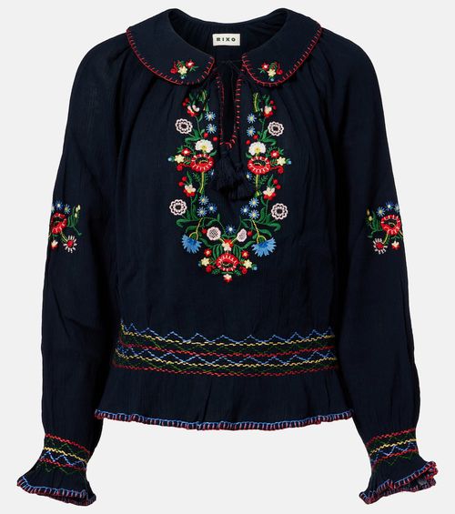 Sofira embroidered cotton top