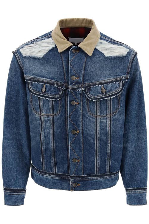 -Giacca In Denim Décortiqué-Uomo
