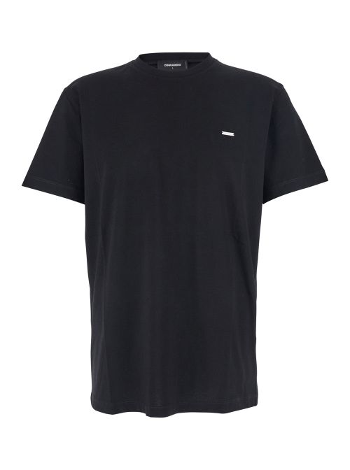 Patch Logo Crewneck T-Shirt — Black