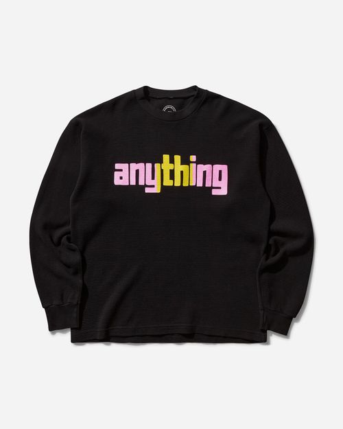 Men s Midtown Logo Waffle Knit Top Black
