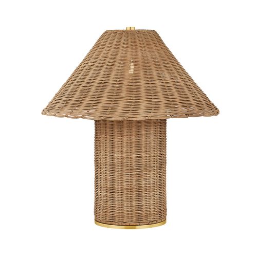 Aged Brass Table Lamp from the Jeanette Collection