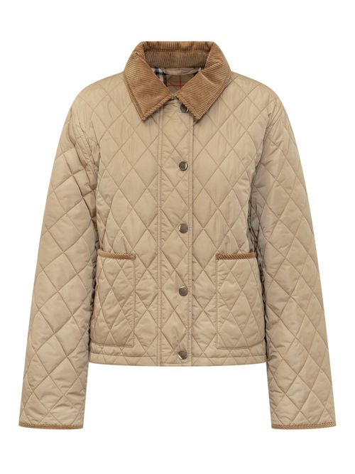 Quilted Jacket with Velvet Collar