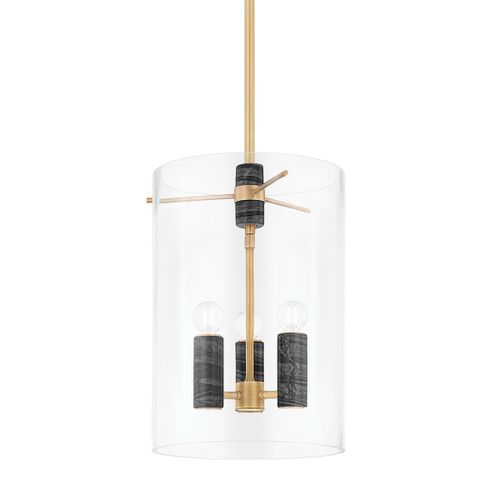 Vintage Brass Three Light Lantern from the Adonis Collection