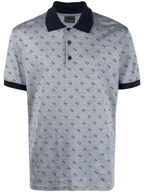 Logo-embroidered polo shirt - Blue