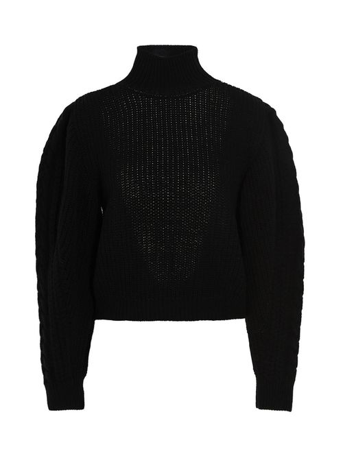 MIXIK Black Wool Women's Cardigan