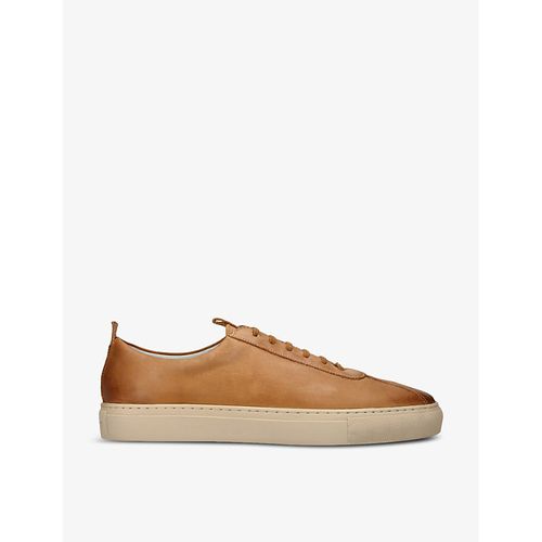 Mens Tan Sneaker 1 Leather Low-top Trainers