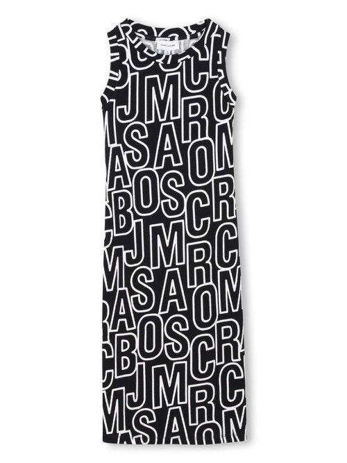 Logo sleeveless dress - Black