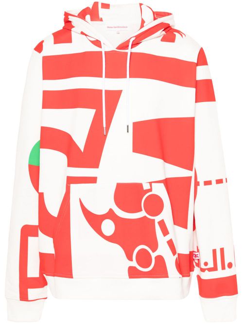 Walter Van Beirendonck Dawleetoo cotton hoodie - Wit