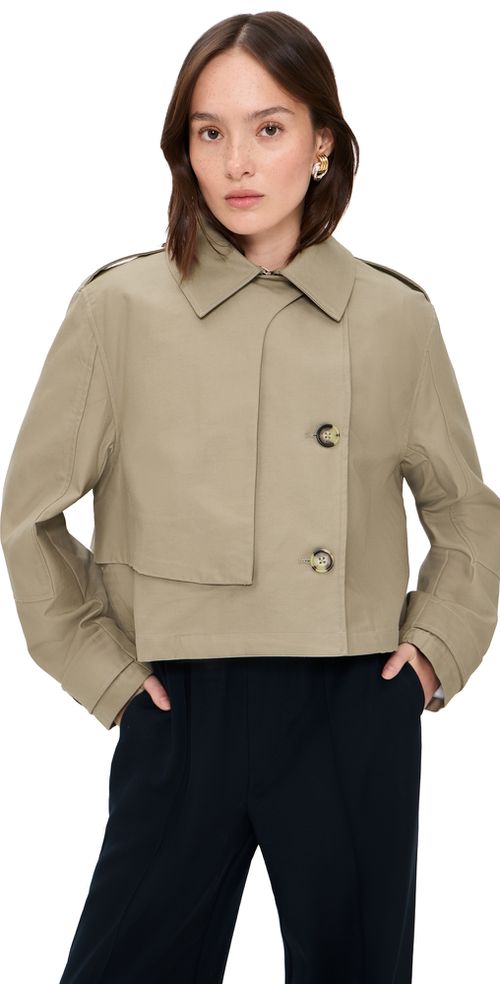 Jamie Cropped Trench Khaki