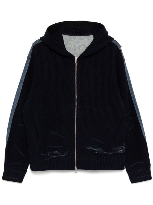 Cowboy wash pattern cardigan - Blue