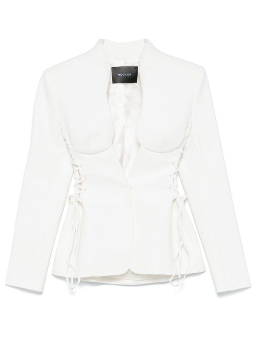 Laced-up jacket - White