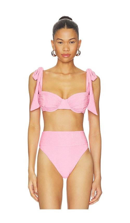 BEACH RIOT Drea Bikini Top in Pink. - S also in XS, M