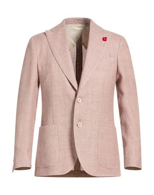Man Blazer Blush Size 44 Linen, Wool