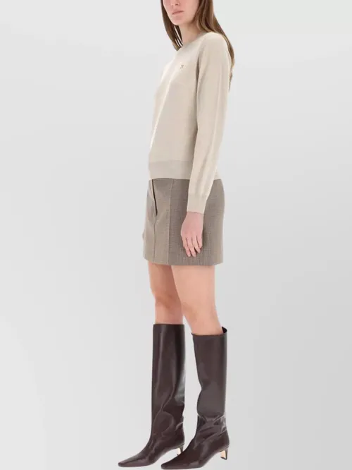 Maison Kitsuné - knitwear with ribbed cuffs and crew neck