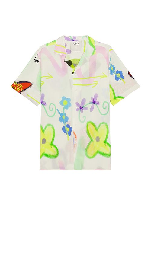 OAS Flower Shop Viscose Shirt in Ivory. -  XL/1X also in