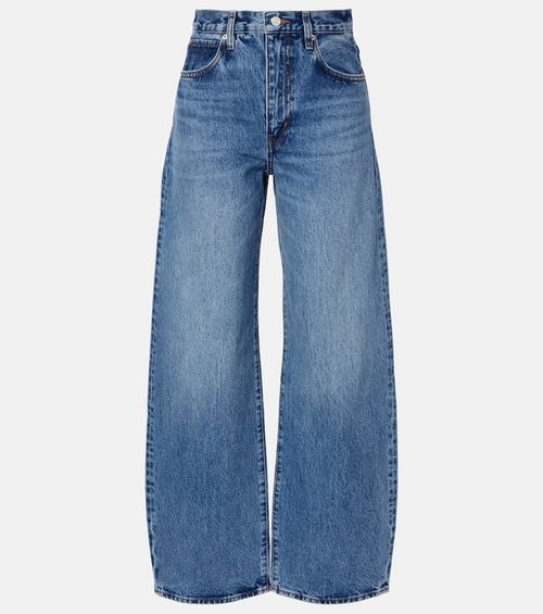 Bow barrel-leg jeans