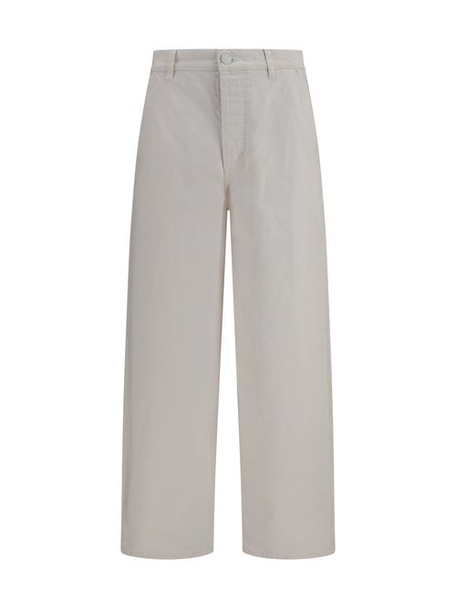 Balloon Cotton Jeans — Beige