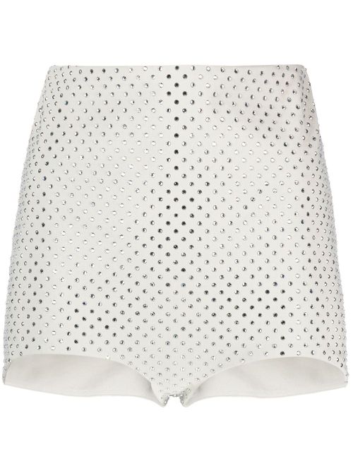 Crystal-embellished mini shorts - Grey