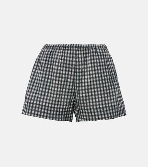 Checked seersucker shorts