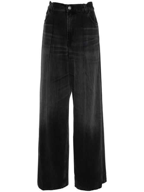 Candy high-rise wide-leg jeans - Black
