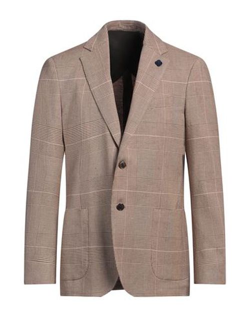 Lardini Man Blazer Sand Size 36 Linen, Cotton, Elastane