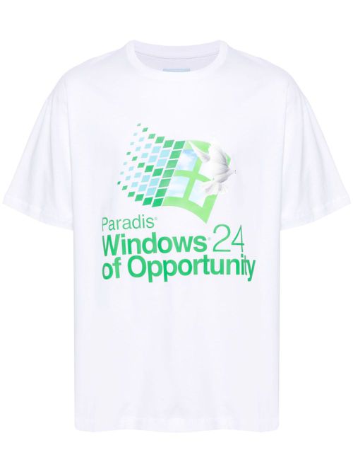 Windows Hologram cotton T-shirt - White