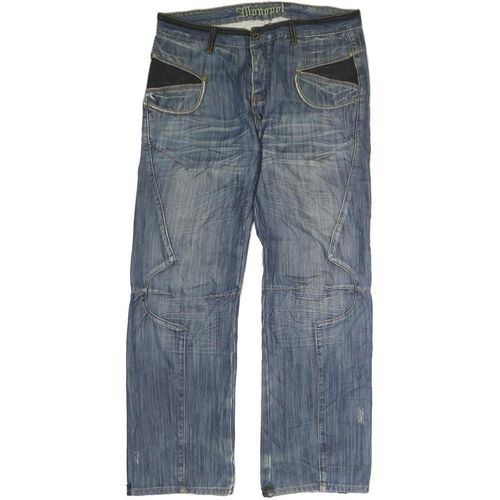 MONOPOL Mens Jeans Blue Regular Straight Denim Medium W38 L32 Stylish Pocket