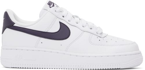 White & Purple Air Force 1 '07 Next Nature Sneakers