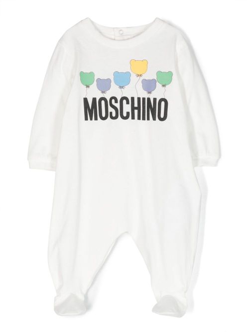 Logo-print cotton pajama - White